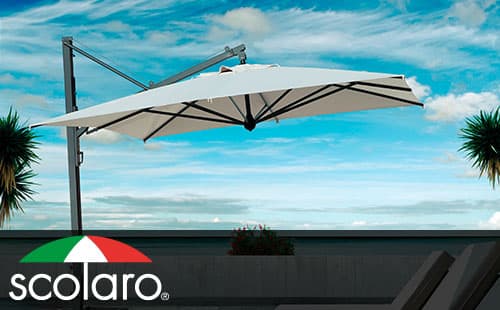 Ampelschirm als Gartenschirm