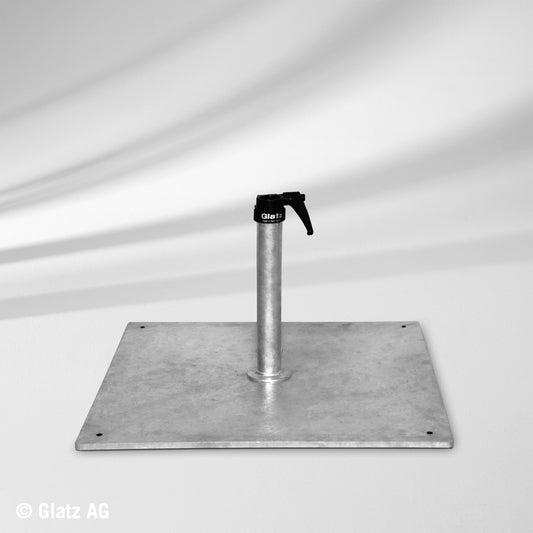 Stahlsockel Z, 40kg, 58.5 × 58.5 × 2cm, Stahl feuerverzink